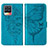 Coque Portefeuille Papillon Livre Cuir Etui Clapet Y01B pour Realme 8 4G Bleu