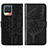 Coque Portefeuille Papillon Livre Cuir Etui Clapet Y01B pour Realme 8 4G Noir