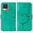 Coque Portefeuille Papillon Livre Cuir Etui Clapet Y01B pour Realme 8 4G Vert