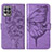 Coque Portefeuille Papillon Livre Cuir Etui Clapet Y01B pour Realme 8i Violet Clair