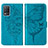 Coque Portefeuille Papillon Livre Cuir Etui Clapet Y01B pour Realme 8s 5G Bleu