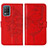 Coque Portefeuille Papillon Livre Cuir Etui Clapet Y01B pour Realme 8s 5G Rouge