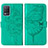 Coque Portefeuille Papillon Livre Cuir Etui Clapet Y01B pour Realme 9 5G India Vert