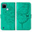 Coque Portefeuille Papillon Livre Cuir Etui Clapet Y01B pour Realme C21Y Vert