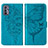 Coque Portefeuille Papillon Livre Cuir Etui Clapet Y01B pour Realme GT Master 5G Bleu