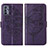 Coque Portefeuille Papillon Livre Cuir Etui Clapet Y01B pour Realme GT Master 5G Violet