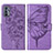 Coque Portefeuille Papillon Livre Cuir Etui Clapet Y01B pour Realme GT Master 5G Violet Clair