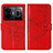 Coque Portefeuille Papillon Livre Cuir Etui Clapet Y01B pour Realme GT Neo5 240W 5G Rouge