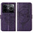 Coque Portefeuille Papillon Livre Cuir Etui Clapet Y01B pour Realme GT Neo5 240W 5G Violet