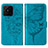 Coque Portefeuille Papillon Livre Cuir Etui Clapet Y01B pour Realme Narzo 50A Bleu