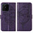 Coque Portefeuille Papillon Livre Cuir Etui Clapet Y01B pour Realme Narzo 50A Violet