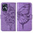 Coque Portefeuille Papillon Livre Cuir Etui Clapet Y01B pour Realme Narzo N55 Violet Clair