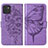 Coque Portefeuille Papillon Livre Cuir Etui Clapet Y01B pour Samsung Galaxy A03 Violet Clair