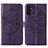 Coque Portefeuille Papillon Livre Cuir Etui Clapet Y01B pour Samsung Galaxy A04s Violet