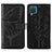 Coque Portefeuille Papillon Livre Cuir Etui Clapet Y01B pour Samsung Galaxy A12 5G Noir