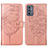 Coque Portefeuille Papillon Livre Cuir Etui Clapet Y01B pour Samsung Galaxy A15 4G Or Rose