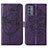 Coque Portefeuille Papillon Livre Cuir Etui Clapet Y01B pour Samsung Galaxy A15 4G Violet