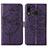 Coque Portefeuille Papillon Livre Cuir Etui Clapet Y01B pour Samsung Galaxy A20 Violet