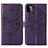 Coque Portefeuille Papillon Livre Cuir Etui Clapet Y01B pour Samsung Galaxy A22 5G Violet