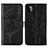 Coque Portefeuille Papillon Livre Cuir Etui Clapet Y01B pour Samsung Galaxy A22s 5G Noir