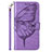 Coque Portefeuille Papillon Livre Cuir Etui Clapet Y01B pour Samsung Galaxy A23 4G Violet Clair