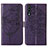 Coque Portefeuille Papillon Livre Cuir Etui Clapet Y01B pour Samsung Galaxy A30S Violet