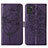 Coque Portefeuille Papillon Livre Cuir Etui Clapet Y01B pour Samsung Galaxy A31 Violet