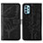 Coque Portefeuille Papillon Livre Cuir Etui Clapet Y01B pour Samsung Galaxy A32 5G Noir