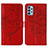 Coque Portefeuille Papillon Livre Cuir Etui Clapet Y01B pour Samsung Galaxy A32 5G Rouge