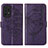 Coque Portefeuille Papillon Livre Cuir Etui Clapet Y01B pour Samsung Galaxy A33 5G Violet