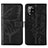 Coque Portefeuille Papillon Livre Cuir Etui Clapet Y01B pour Samsung Galaxy A42 5G Noir