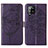 Coque Portefeuille Papillon Livre Cuir Etui Clapet Y01B pour Samsung Galaxy A42 5G Violet