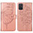 Coque Portefeuille Papillon Livre Cuir Etui Clapet Y01B pour Samsung Galaxy A51 5G Or Rose