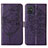 Coque Portefeuille Papillon Livre Cuir Etui Clapet Y01B pour Samsung Galaxy A51 5G Violet