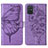 Coque Portefeuille Papillon Livre Cuir Etui Clapet Y01B pour Samsung Galaxy A51 5G Violet Clair
