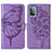 Coque Portefeuille Papillon Livre Cuir Etui Clapet Y01B pour Samsung Galaxy A52 4G Violet Clair