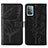 Coque Portefeuille Papillon Livre Cuir Etui Clapet Y01B pour Samsung Galaxy A52s 5G Noir