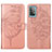 Coque Portefeuille Papillon Livre Cuir Etui Clapet Y01B pour Samsung Galaxy A52s 5G Or Rose