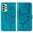 Coque Portefeuille Papillon Livre Cuir Etui Clapet Y01B pour Samsung Galaxy A53 5G Bleu