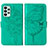 Coque Portefeuille Papillon Livre Cuir Etui Clapet Y01B pour Samsung Galaxy A53 5G Vert