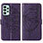 Coque Portefeuille Papillon Livre Cuir Etui Clapet Y01B pour Samsung Galaxy A53 5G Violet