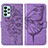 Coque Portefeuille Papillon Livre Cuir Etui Clapet Y01B pour Samsung Galaxy A53 5G Violet Clair