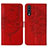 Coque Portefeuille Papillon Livre Cuir Etui Clapet Y01B pour Samsung Galaxy A70S Rouge