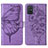 Coque Portefeuille Papillon Livre Cuir Etui Clapet Y01B pour Samsung Galaxy A71 5G Violet Clair