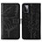 Coque Portefeuille Papillon Livre Cuir Etui Clapet Y01B pour Samsung Galaxy A72 4G Noir