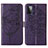 Coque Portefeuille Papillon Livre Cuir Etui Clapet Y01B pour Samsung Galaxy A72 4G Violet