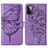 Coque Portefeuille Papillon Livre Cuir Etui Clapet Y01B pour Samsung Galaxy A72 4G Violet Clair