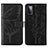 Coque Portefeuille Papillon Livre Cuir Etui Clapet Y01B pour Samsung Galaxy A72 5G Noir