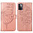 Coque Portefeuille Papillon Livre Cuir Etui Clapet Y01B pour Samsung Galaxy A72 5G Or Rose