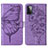 Coque Portefeuille Papillon Livre Cuir Etui Clapet Y01B pour Samsung Galaxy A72 5G Violet Clair